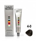 4-0 крем-краска стойкая для волос, средне-коричневый натуральный / Delight TRIONFO 60 мл